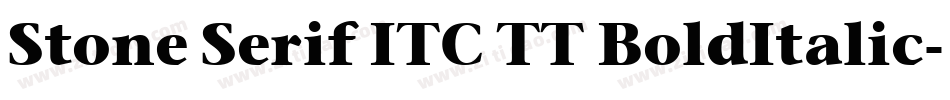 Stone Serif ITC TT BoldItalic字体转换
